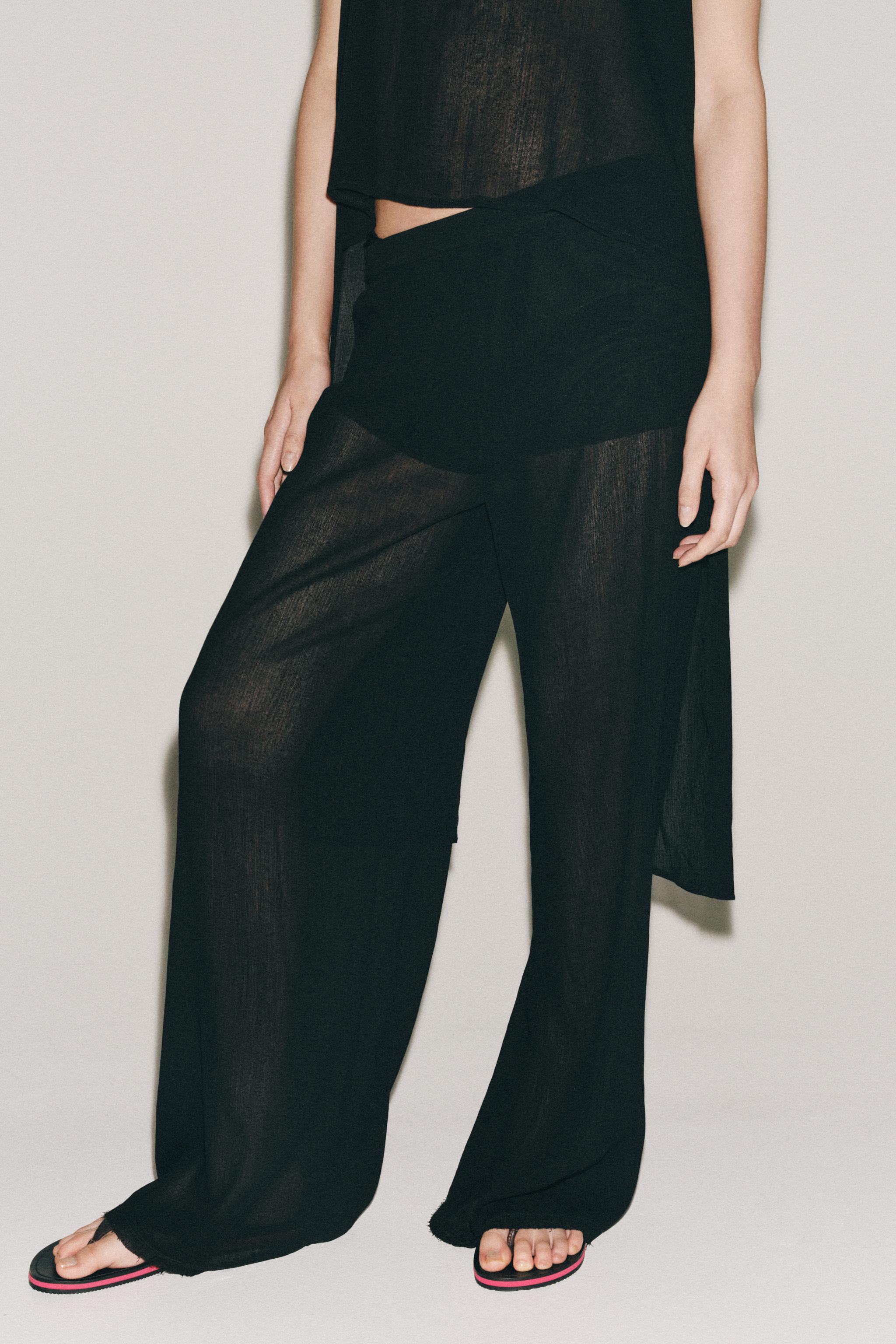 DÖKÜMLÜ STRAIGHT FIT PANTOLON - Görsel 4
