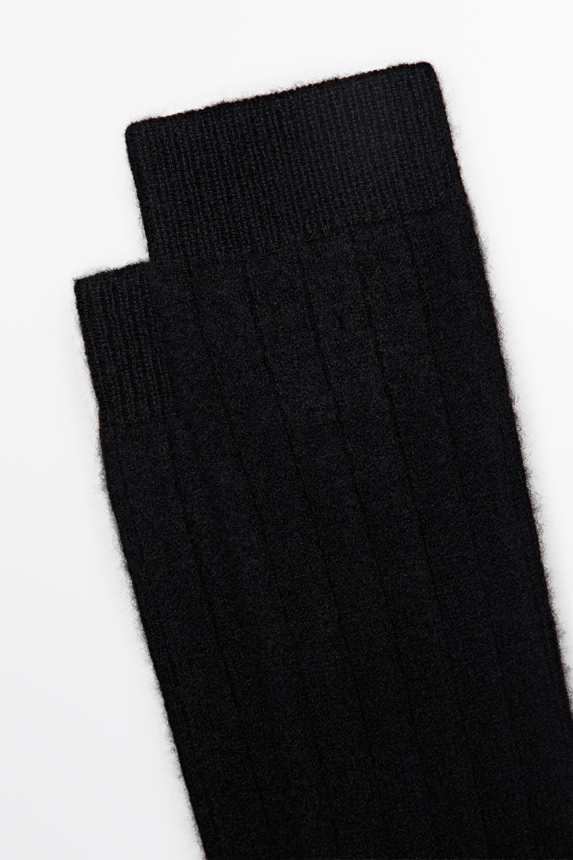 Cashmere blend ribbed socks