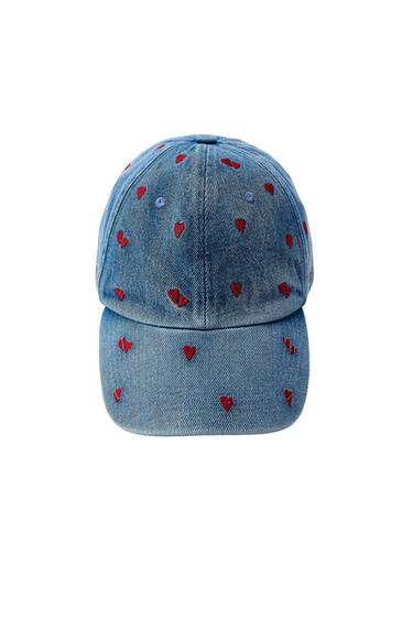 BASEBALLCAP IN DENIMOPTIK MIT STICKEREIEN - Marineblau von Zara - Bild 0