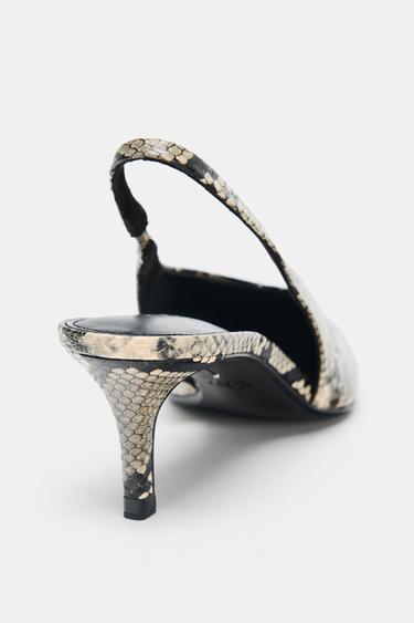 ANIMAL PRINT SLINGBACK SHOES - Snakeskin by Zara - Image 4