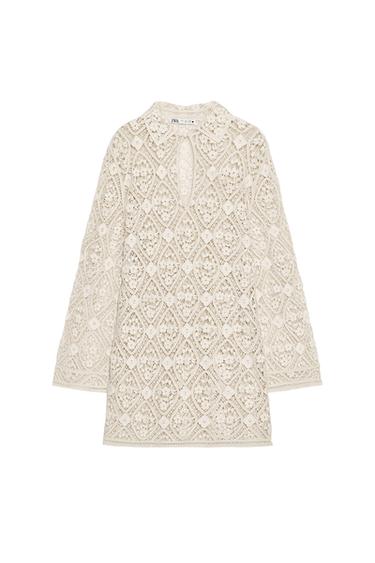 ZW COLLECTION CROCHET MINI DRESS