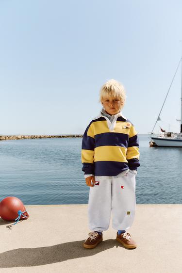POLO RAYAS PARCHES - Amarillo de Zara