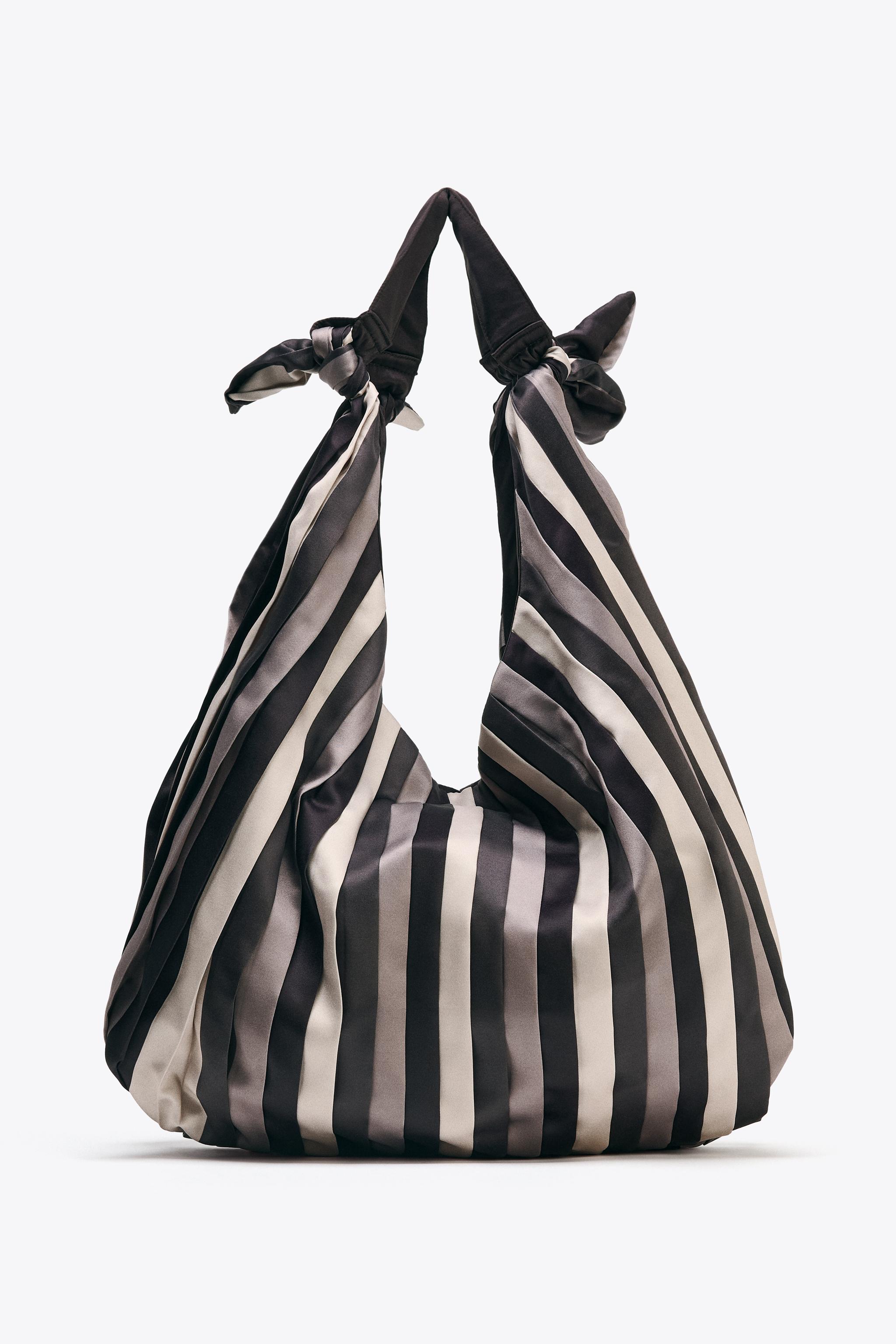 MAXI SAC SEAU EFFET SATINÉ NŒUDS