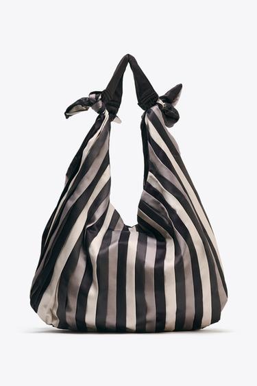 MAXI SAC SEAU EFFET SATINÉ NŒUDS - Multicolore de Zara