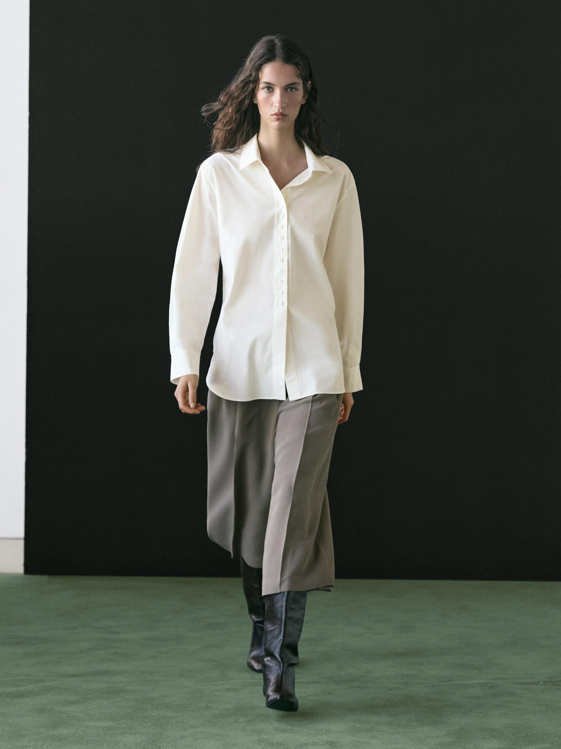 Chemisier boutons fantaisie 100 % coton