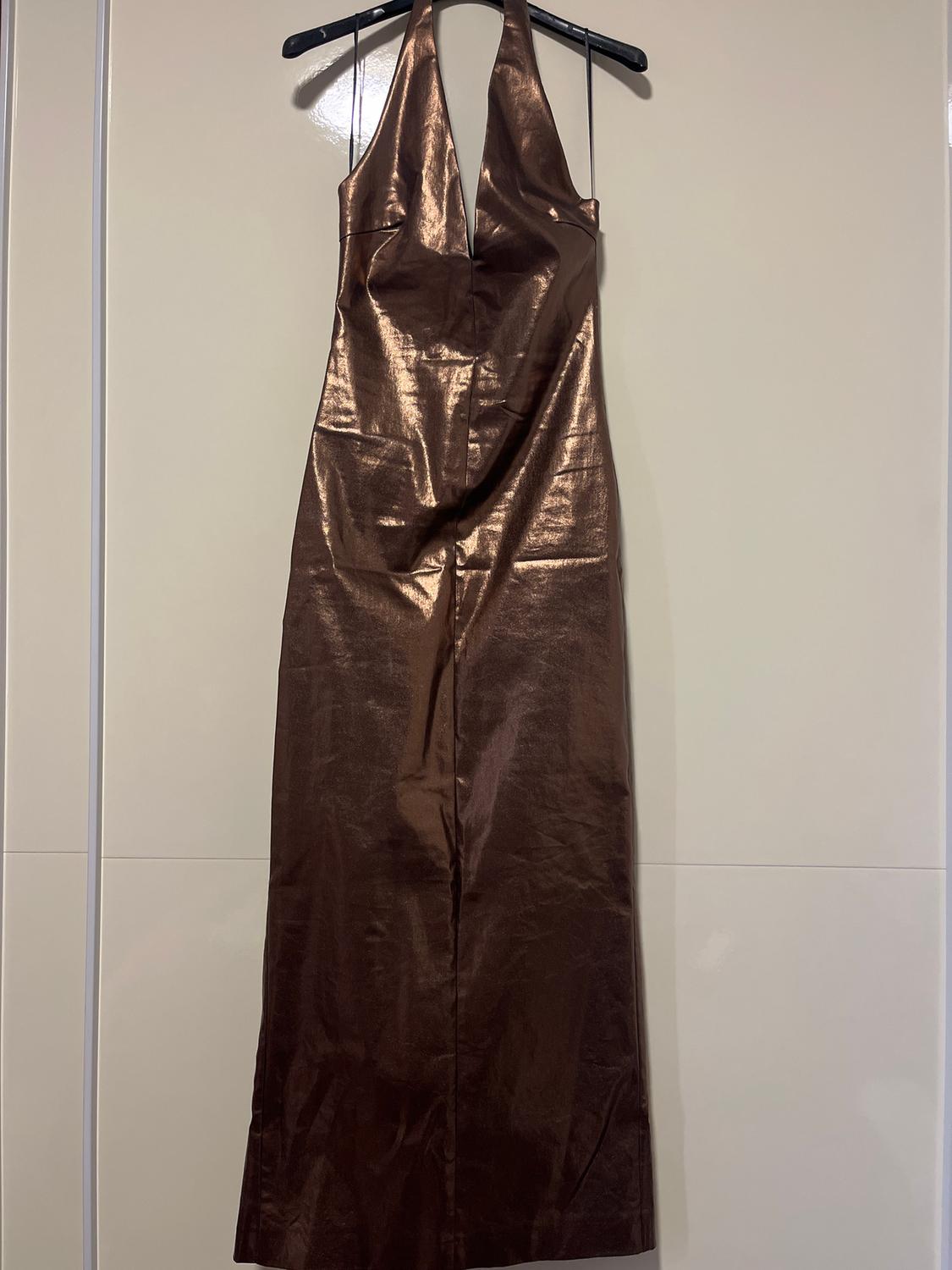 METALLIC HALTER DRESS - Image 2