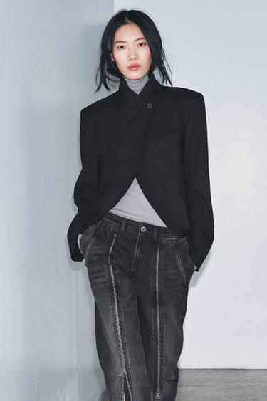 WOOL BLEND BLAZER ZW COLLECTION - Black by Zara - Image 1
