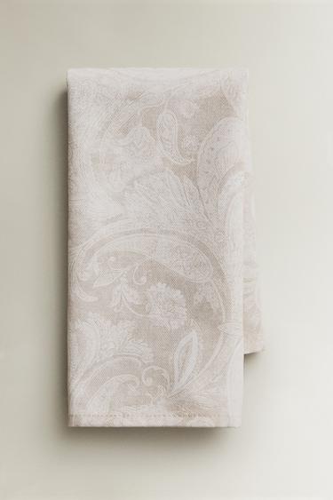 SERVIETTEN MIT PAISLEY-PRINT (2ER-PACK) - Beige von Zara