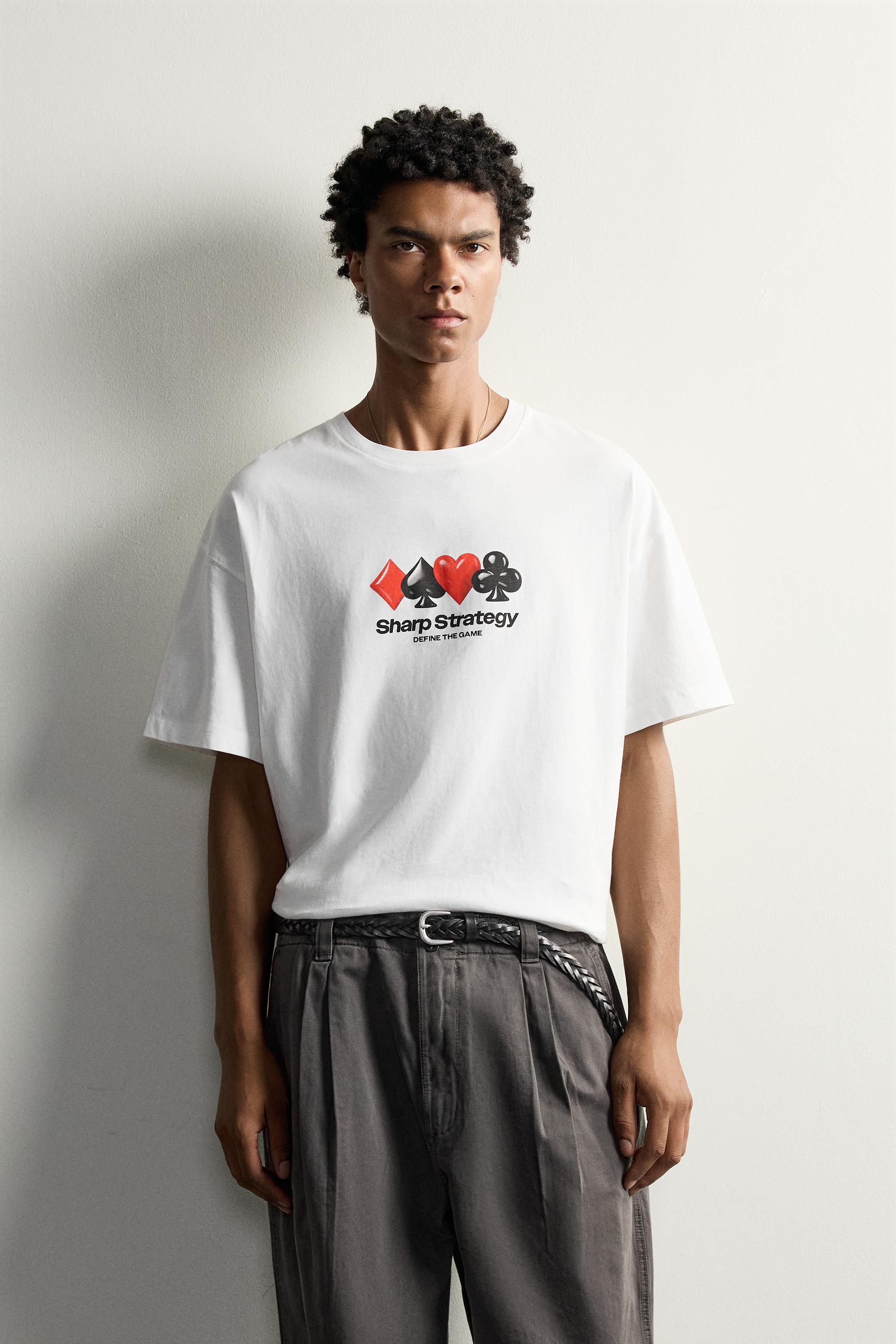 T-SHIRT RELAXED FIT IMPRIMÉ CARTES