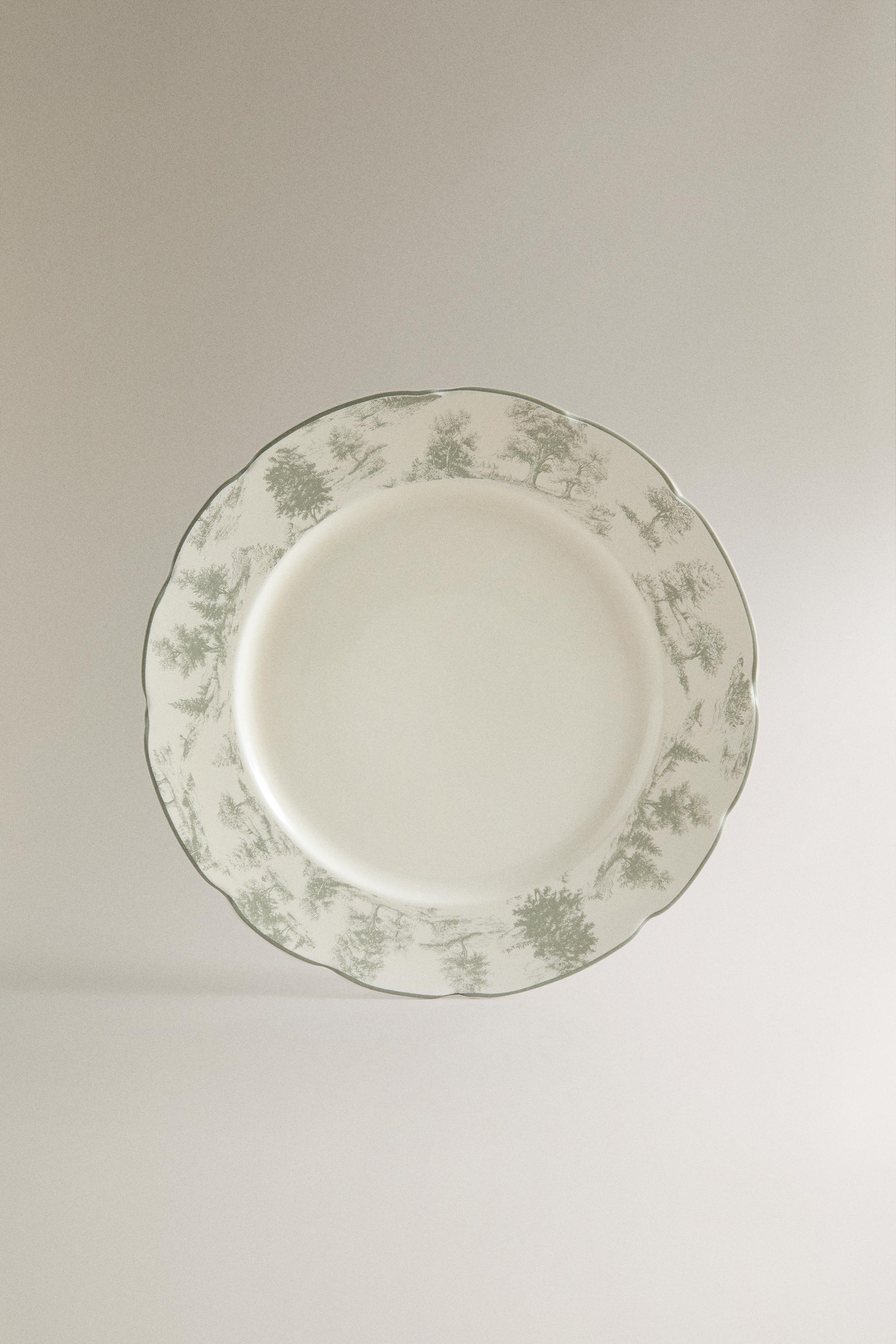 TOILE PORCELAIN DINNER PLATE — Grey