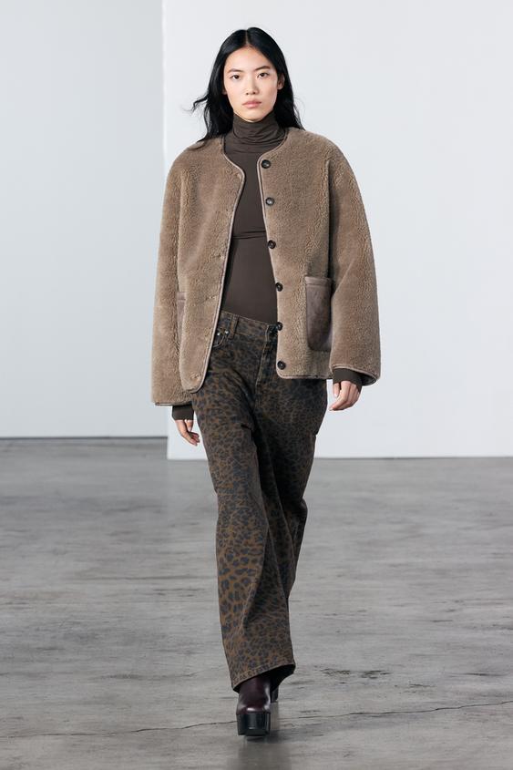 ZWコレクション ボアジャケット - ゴールデンブラウン | ZARA Japan / 日本