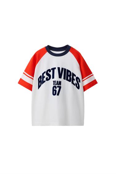 Zara TEAM SIX SEVEN PRINTED T-SHIRT - Oyster-white