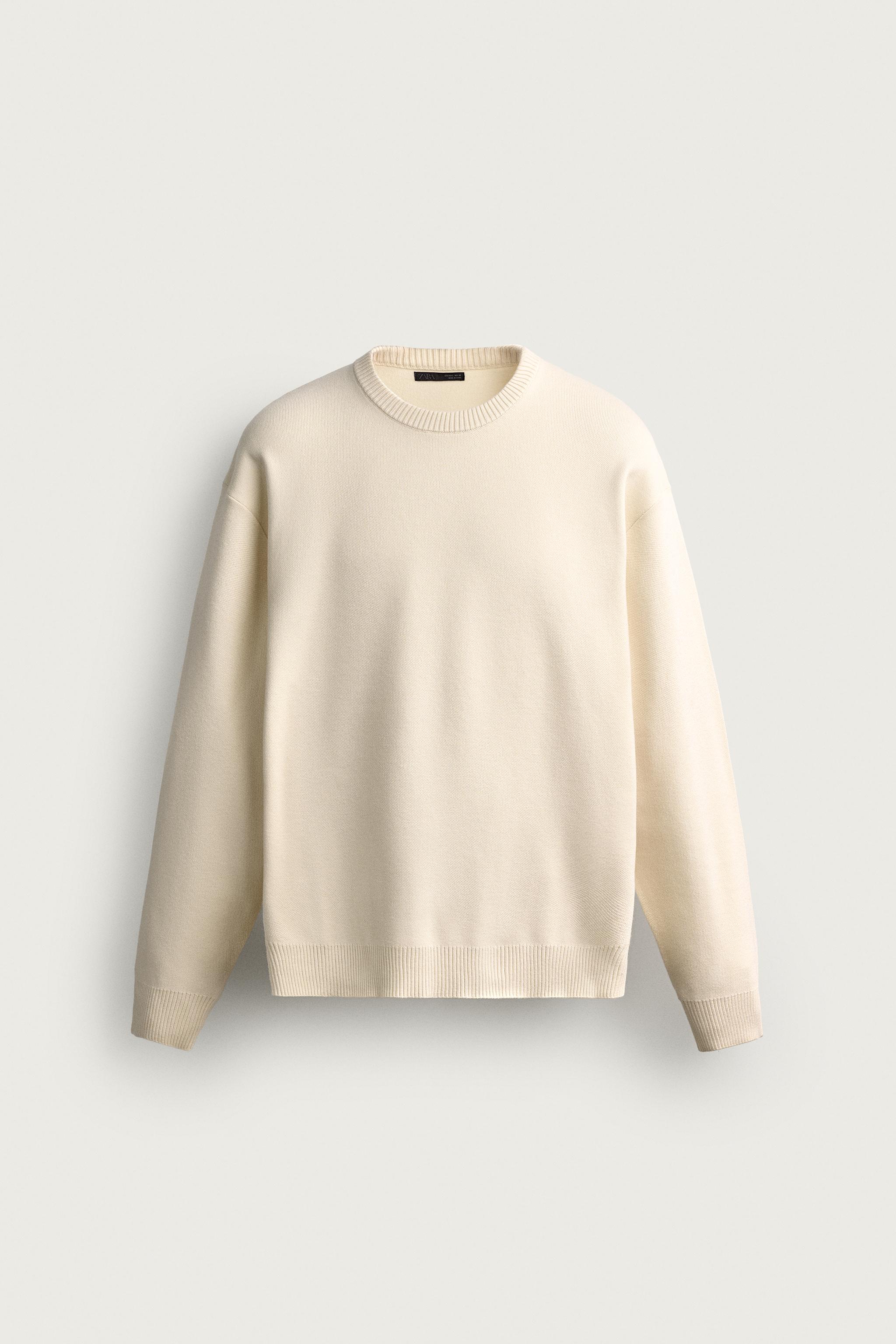 COLORBLOCK RELAXED FIT SWEATER — Oyster-white