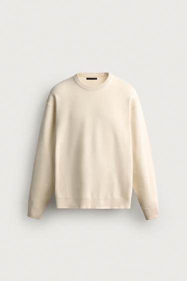 SOFT RELAXED FIT JUMPER - Oyster-white by Zara
