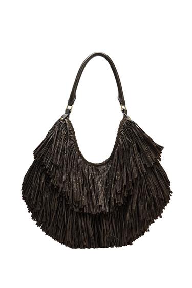 BOLSO FLECOS - Chocolate de Zara
