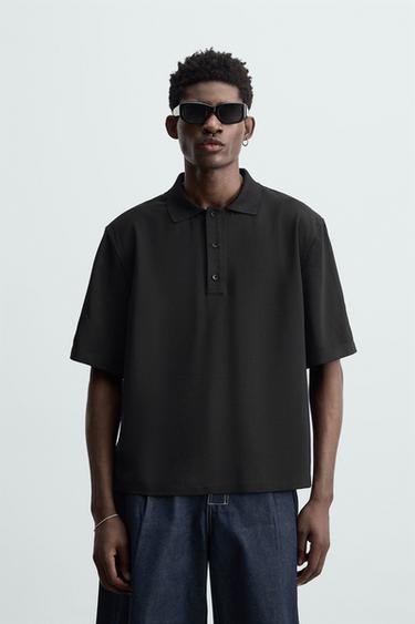 POLO FLUIDO - Negro de Zara
