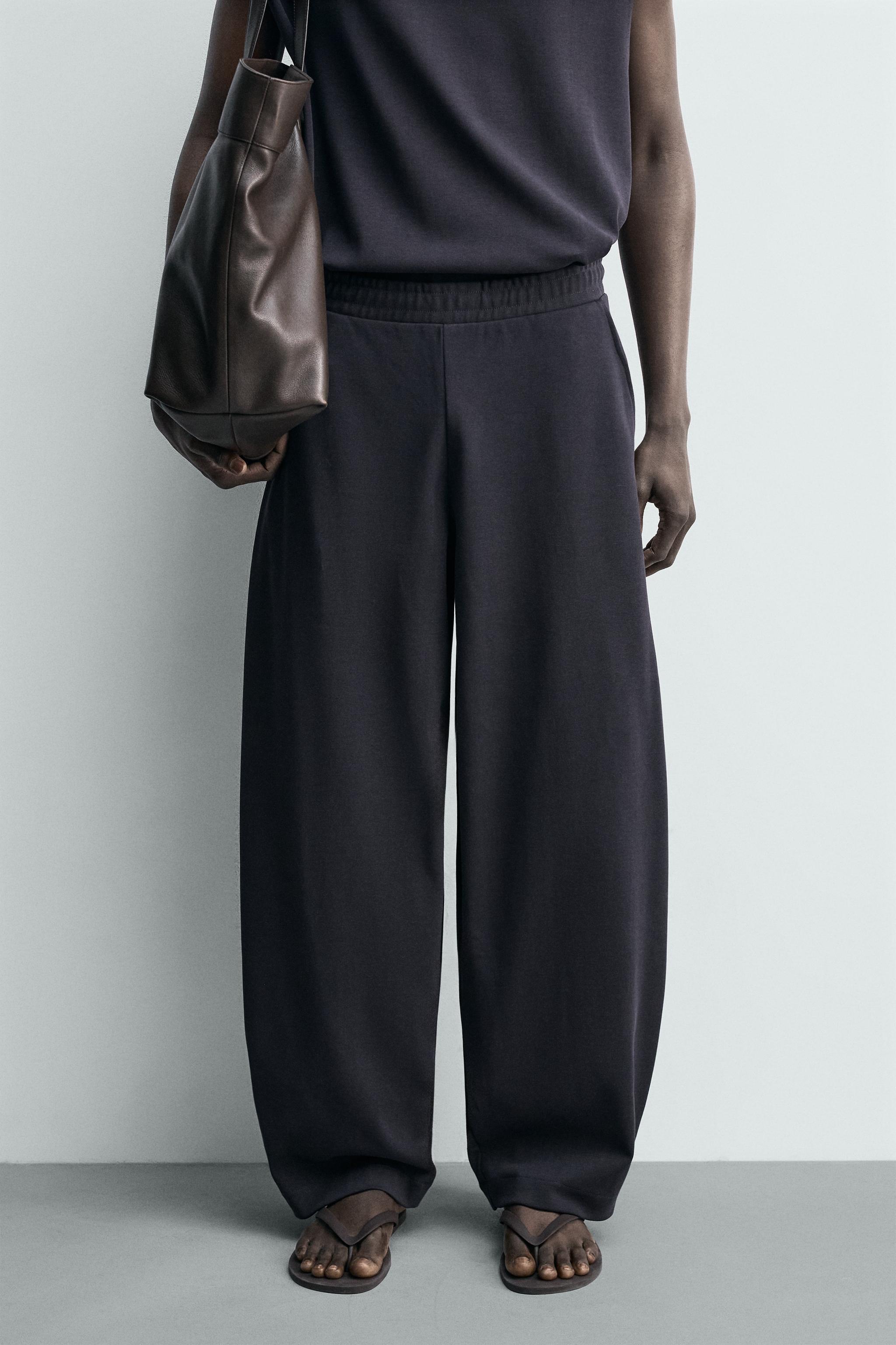 PANTALON JOGGER COUPE BALLON STRUCTURE CÔTELÉE