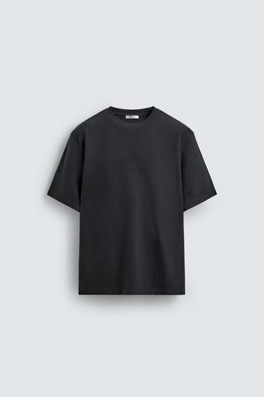 STRUKTURÁLT RELAXED FIT PÓLÓ – Kék / acélszürke a ZARA-tól