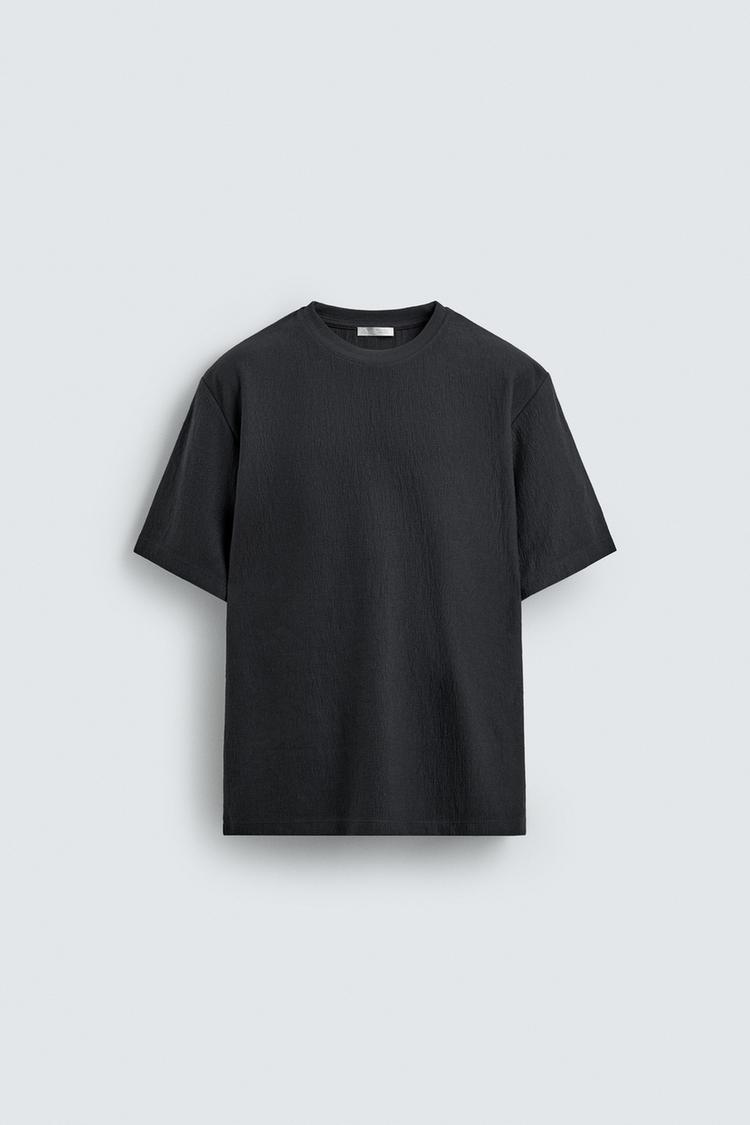 ZARA RELAXED FIT TEXTURED T-SHIRT