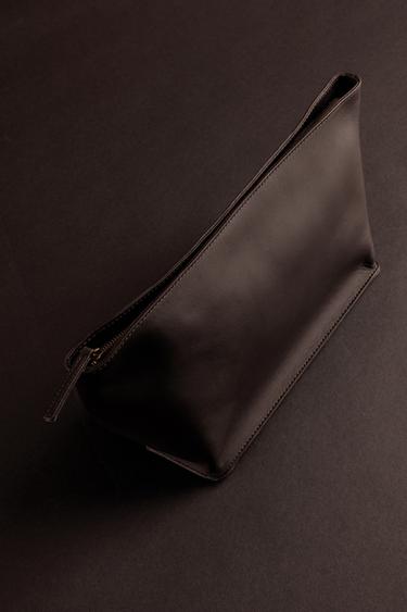 NECESER PIEL - Marrón Chocolate de Zara