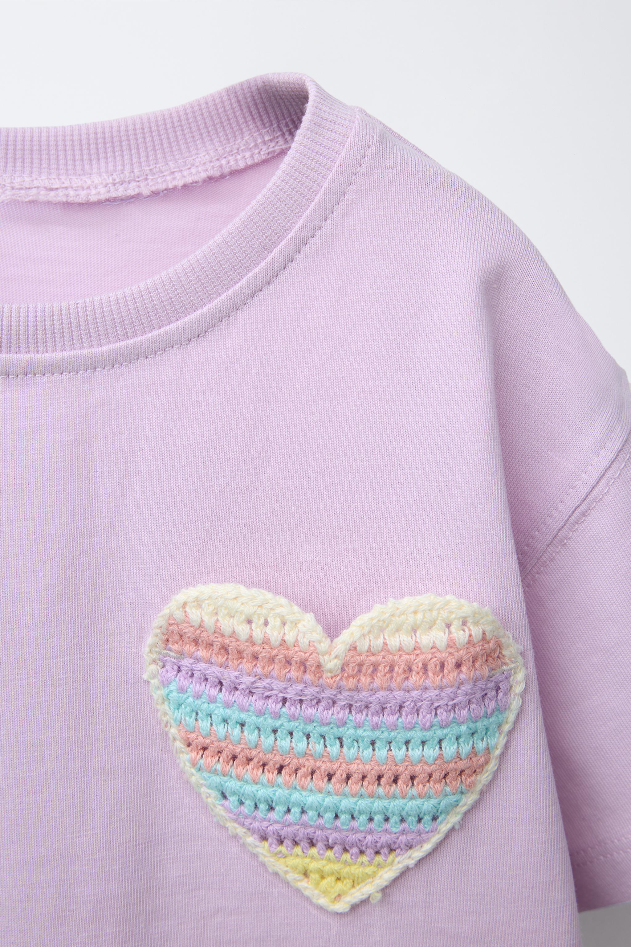 nknit crochet big T-shirt Heart ハート　【美品】 CROCHET HEART POCKET T-SHIRT - White | ZARA Canada