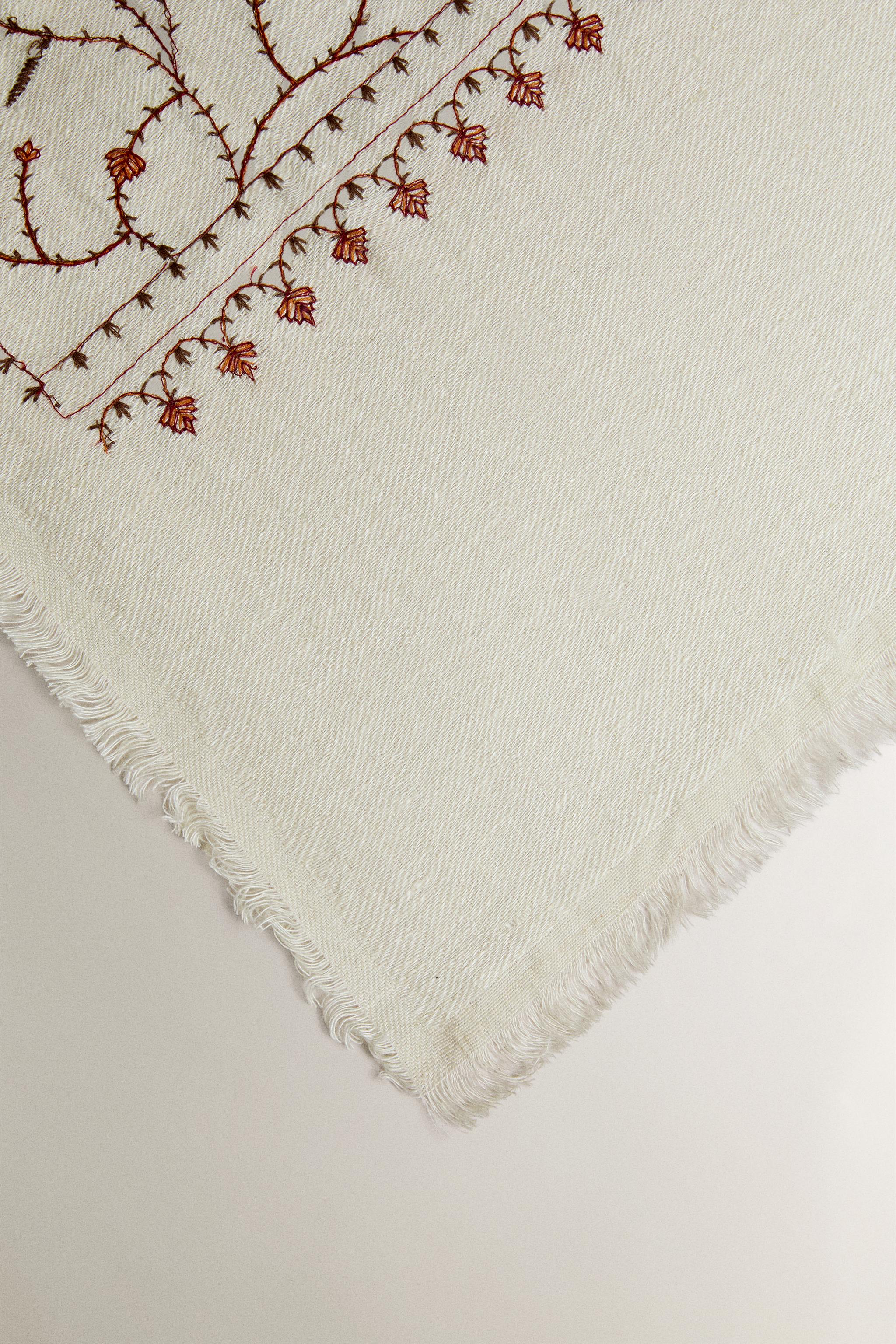 EMBROIDERED LINEN BLANKET