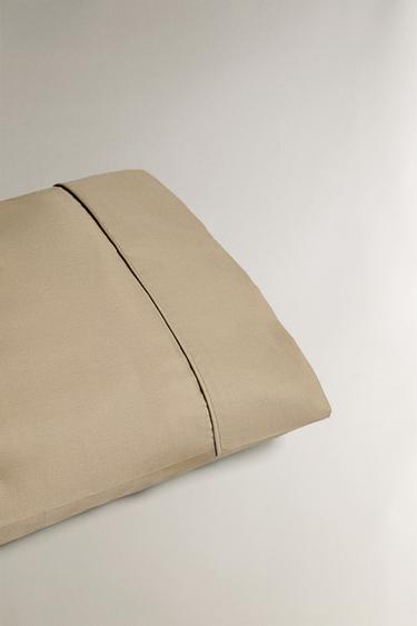 PERCALE PILLOWCASE (300 THREAD COUNT) - Dark beige by Zara - Image 5