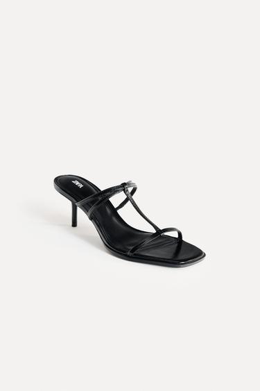 LEATHER STRAPPY SANDALS 50TH ANNIVERSARY - Black by Zara - Image 1