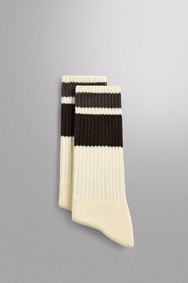 2-PACK TRAINING SOCKS - Oyster-white by Zara - Image 1