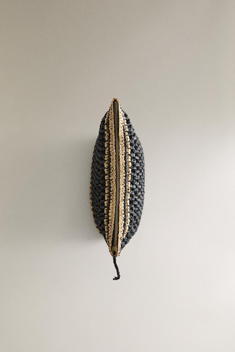 LARGE PAPER MAKEUP BAG — Black