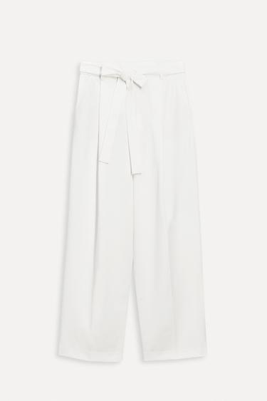 PANTALON À CEINTURE 50E ANNIVERSAIRE - Blanc de Zara - Image 1
