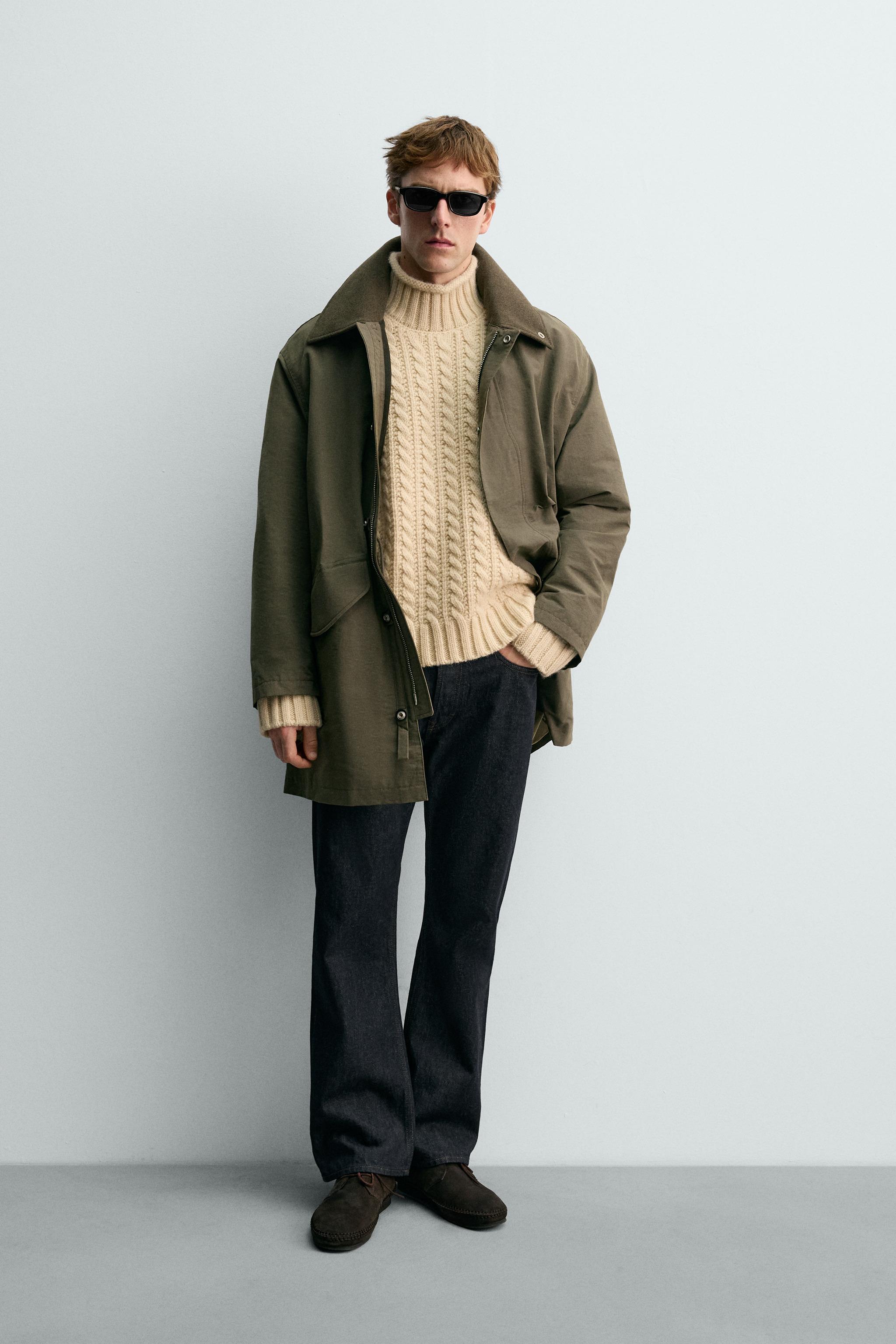 COMBINATION COLLAR TECHNICAL PARKA AARON LEVINE X ZARA - Gray