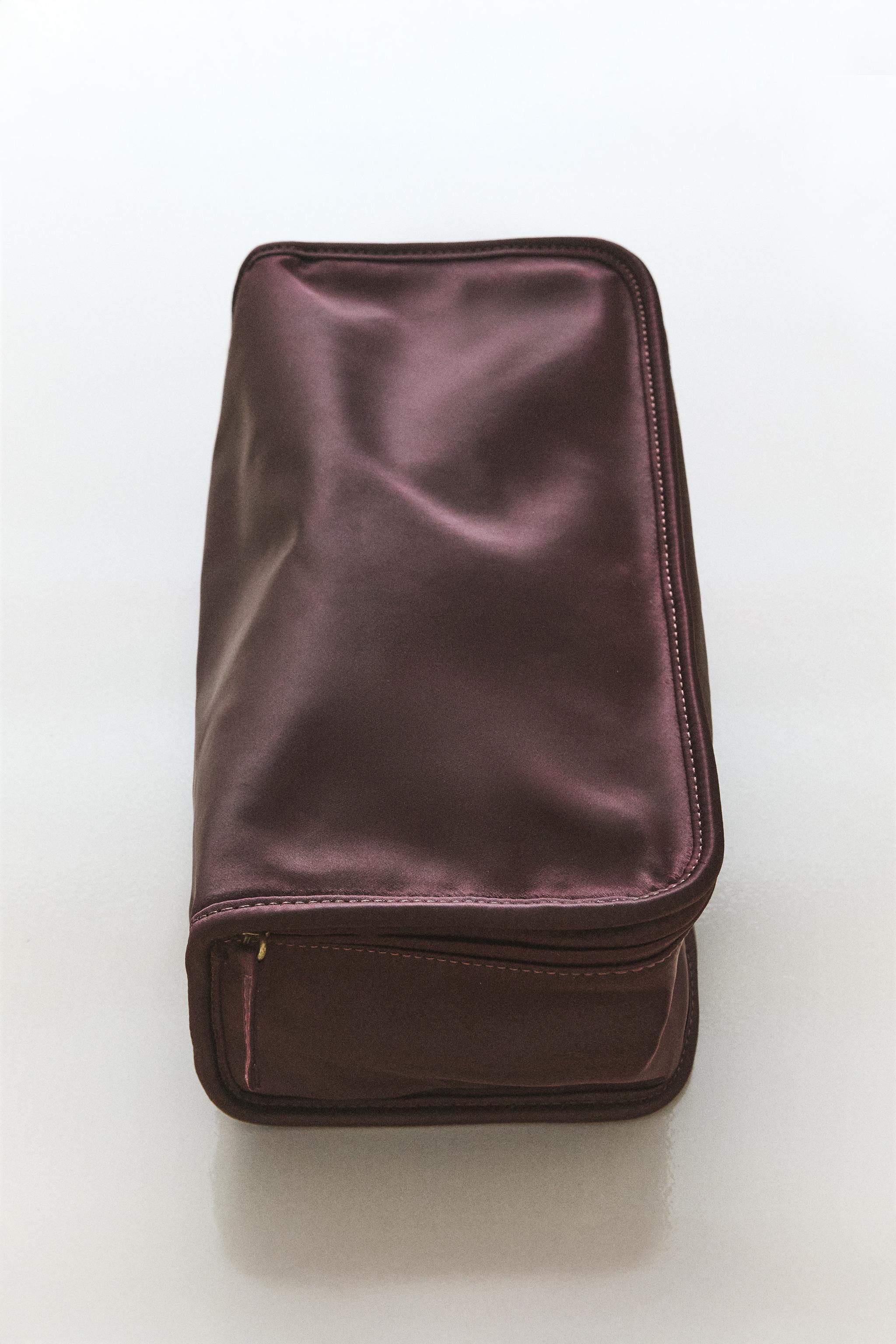 SATEEN OBJECT HOLDER MAKEUP BAG