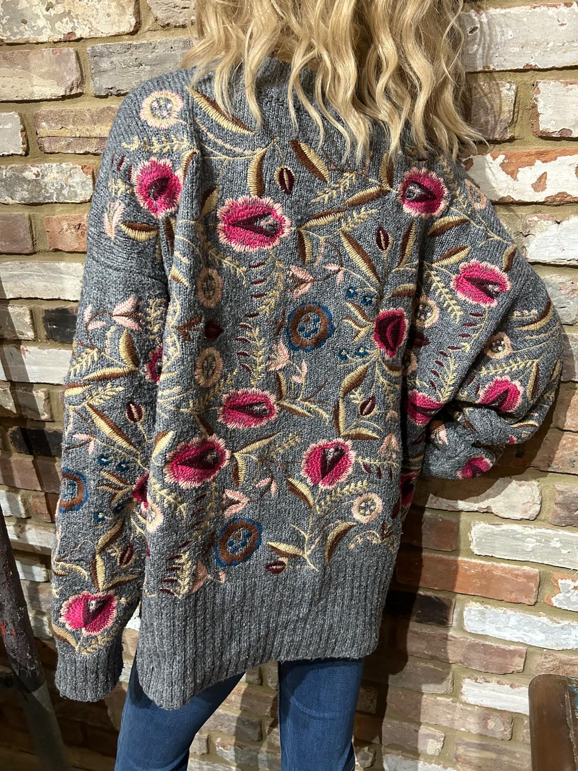 FLORAL EMBROIDERED KNIT JUMPER - Image 5