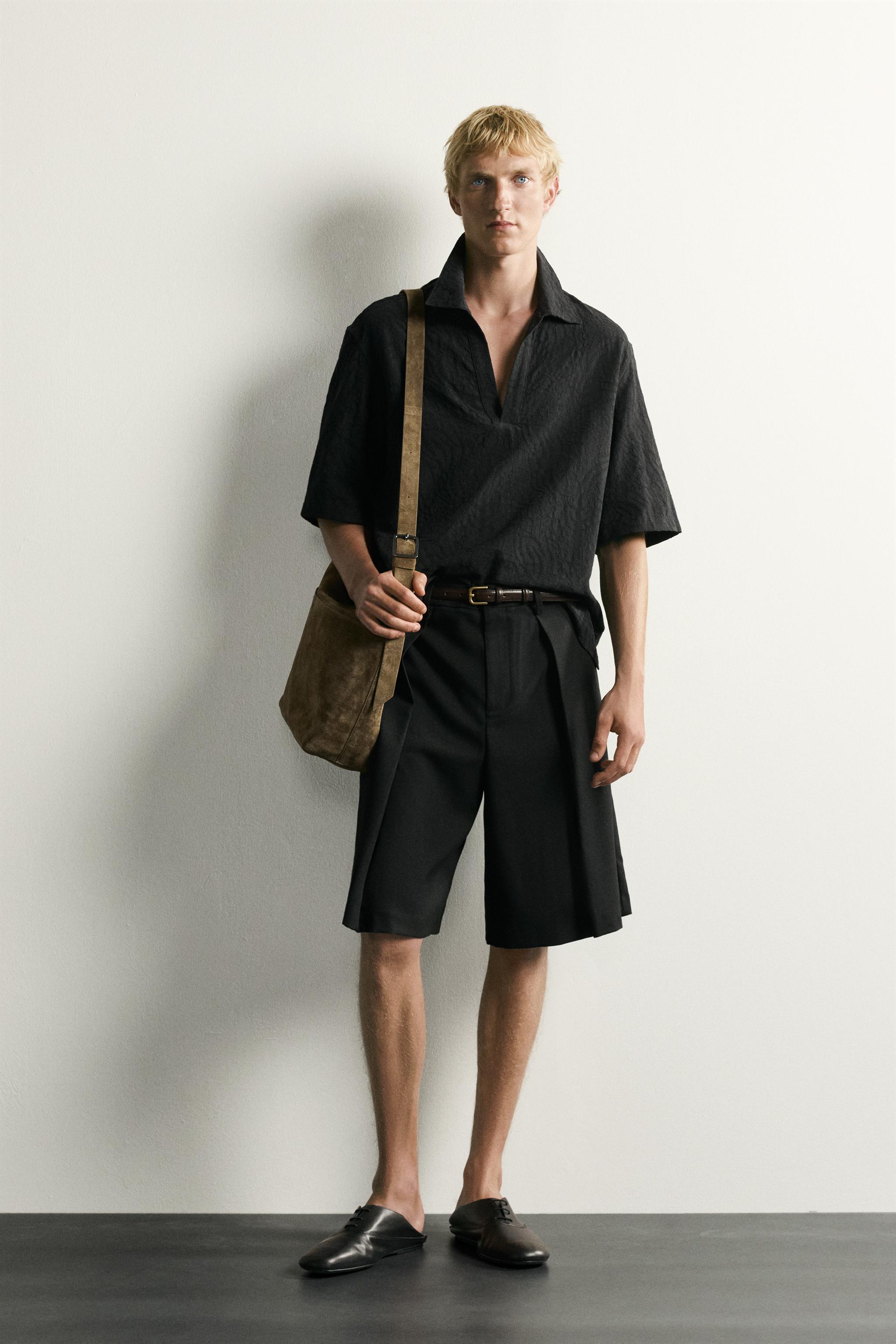 RELAXED FIT JACQUARD POLO SHIRT