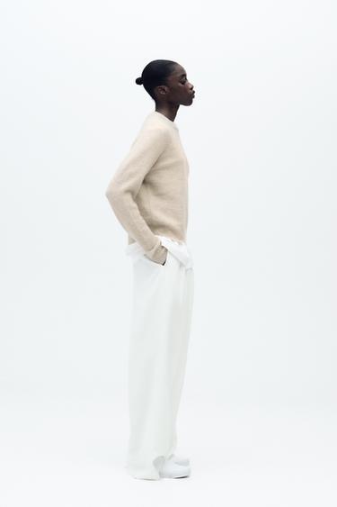 PULL AVEC LAINE ET ALPAGA - Écru de Zara - Image 2
