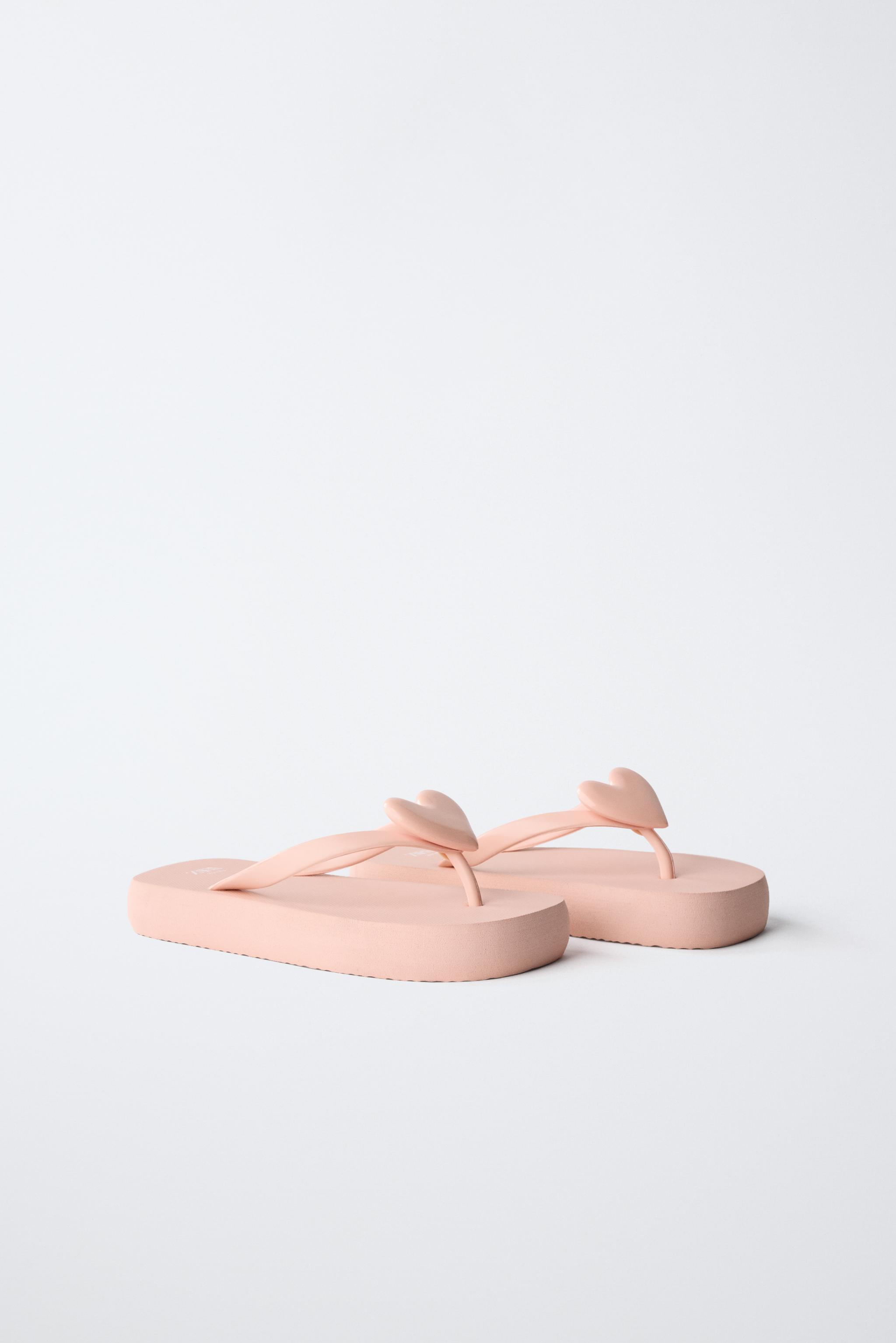 HEART POOL SLIDES — Coral Red