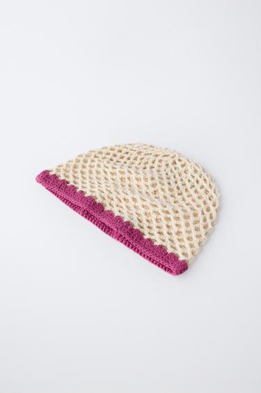 BONNET CASQUETTE BAS CONTRASTE - Écru de Zara - Image 1