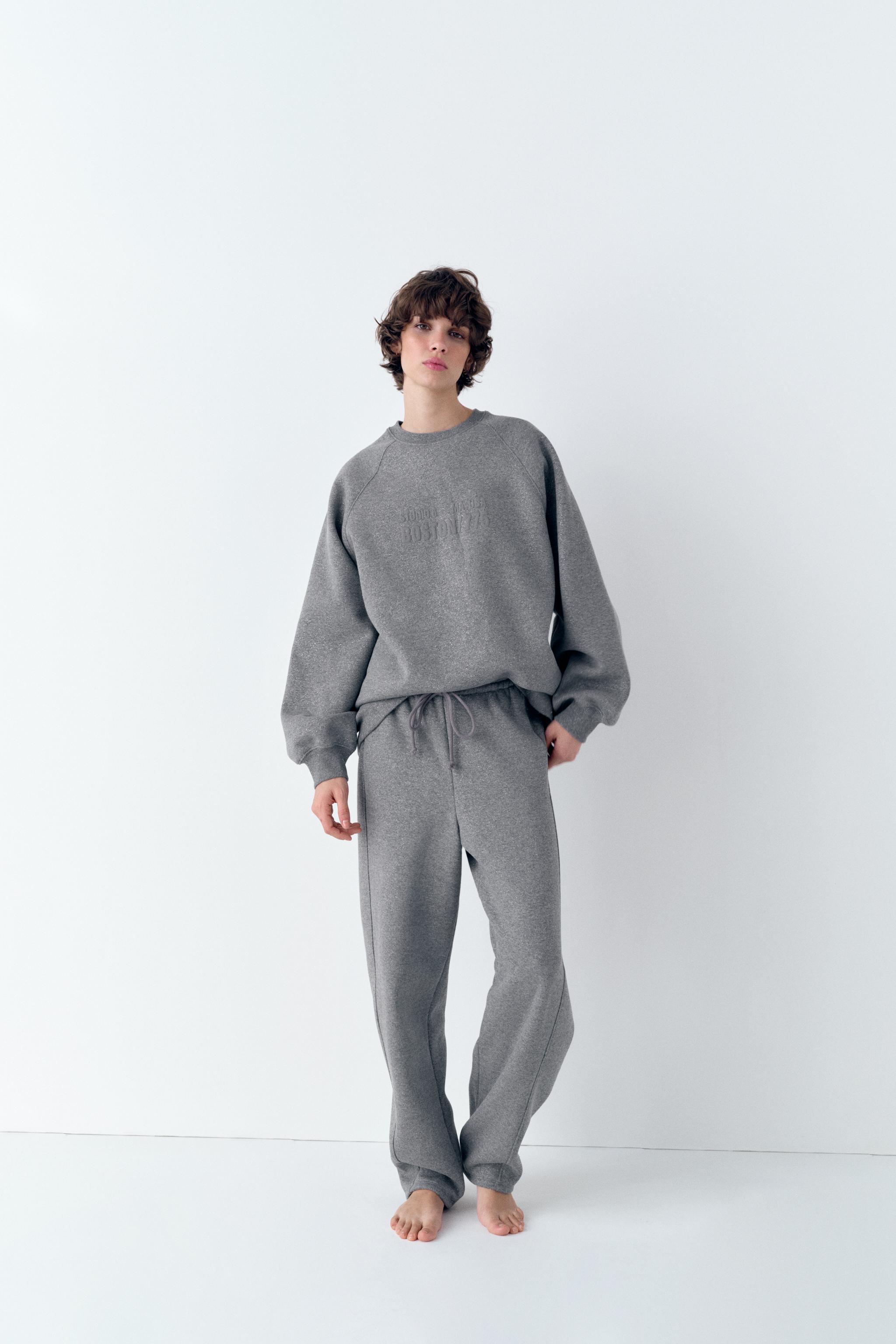 Zara grey sale sweatshirt