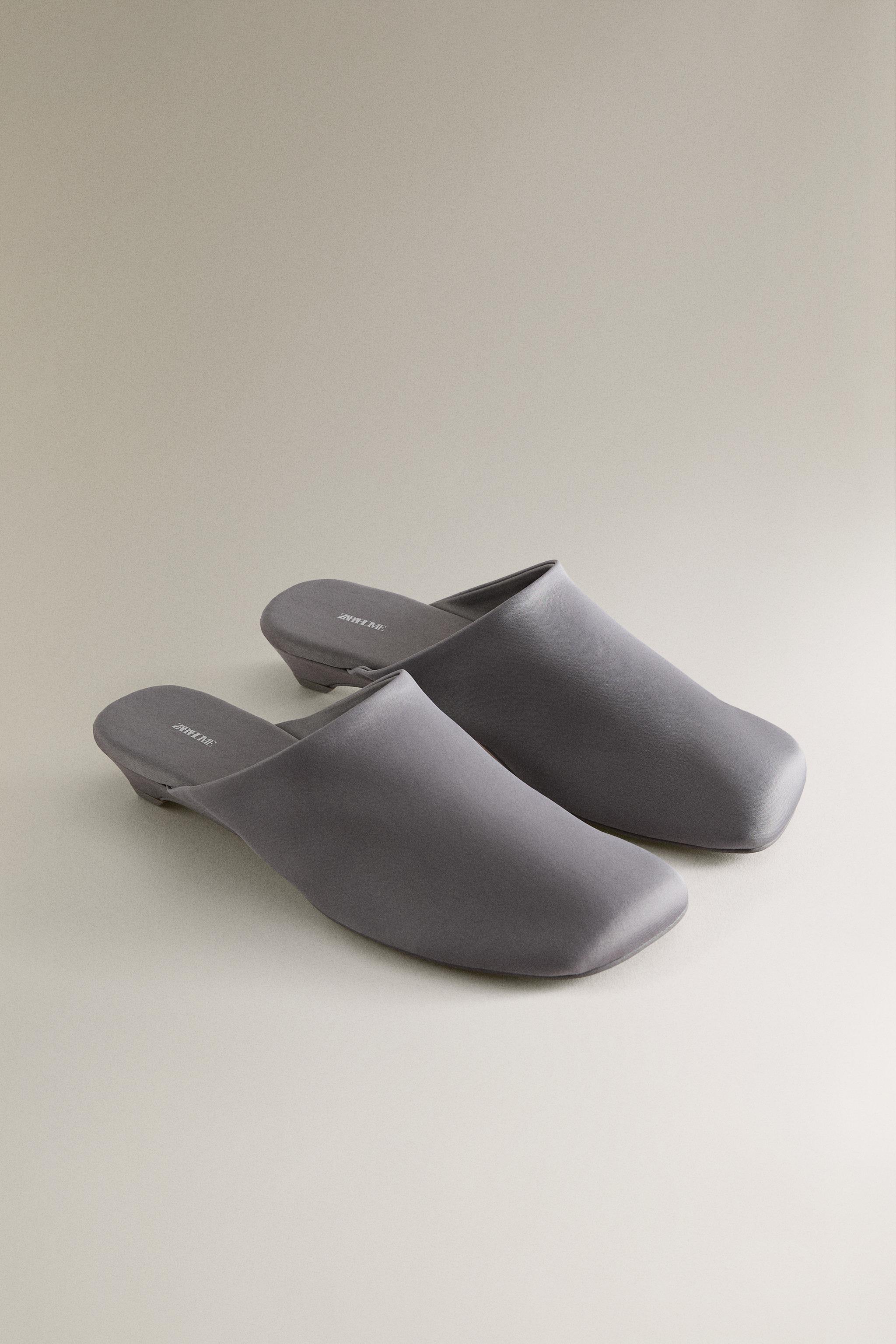 MULE SATIN À TALON