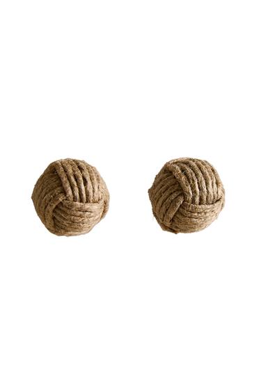 PACK OF KNOTTED DOOR KNOBS (PACK OF 2) - Light beige by Zara