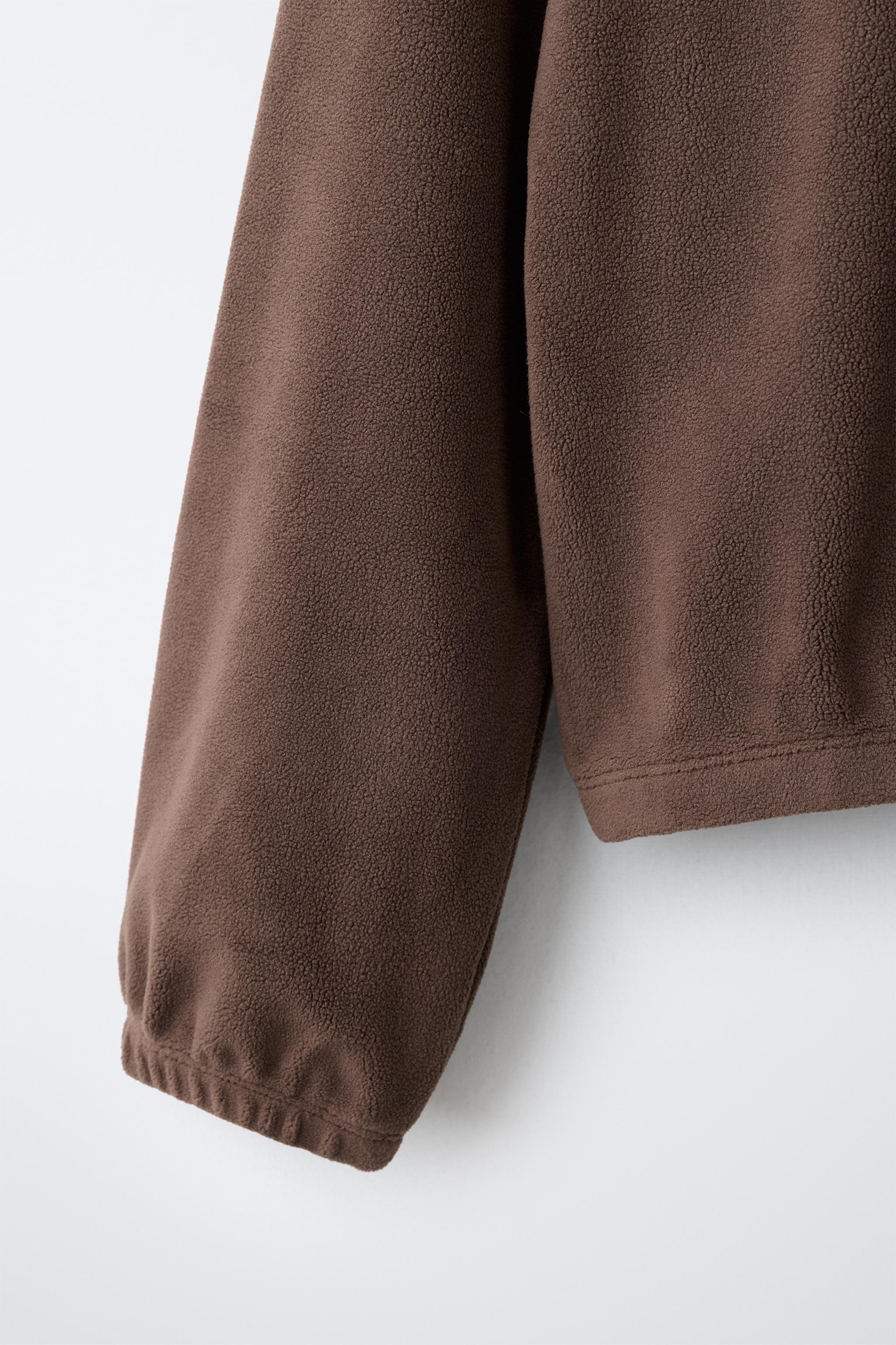 CONTRAST PIPING FLEECE SWEATSHIRT
