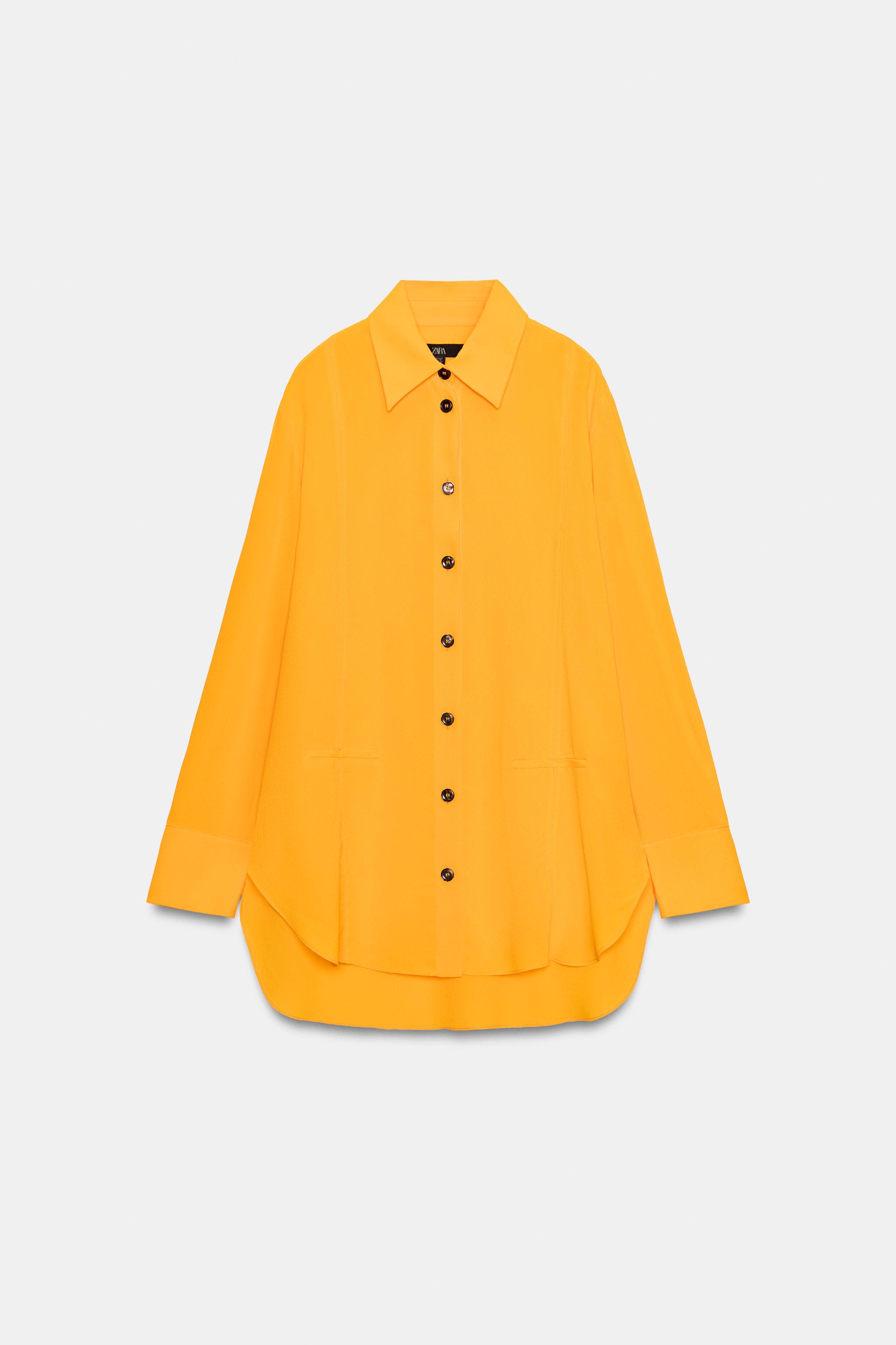 Zara ZW COLLECTION DÖKÜMLÜ GÖMLEK görsel 8