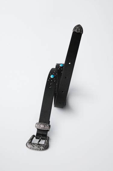 CEINTURE COWBOY PIERRES - Noir de Zara