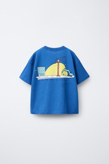 CRANE PRINT T-SHIRT - Bluish by Zara - Image 1