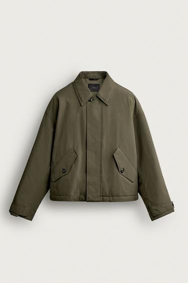 WATER-RESISTANT QUILTED JACKET — Khaki 1