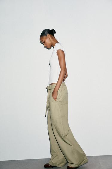 SQUARE NECK T-SHIRT - White by Zara - Image 3