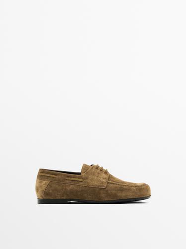 Zara Leather deck shoes - taupe brown