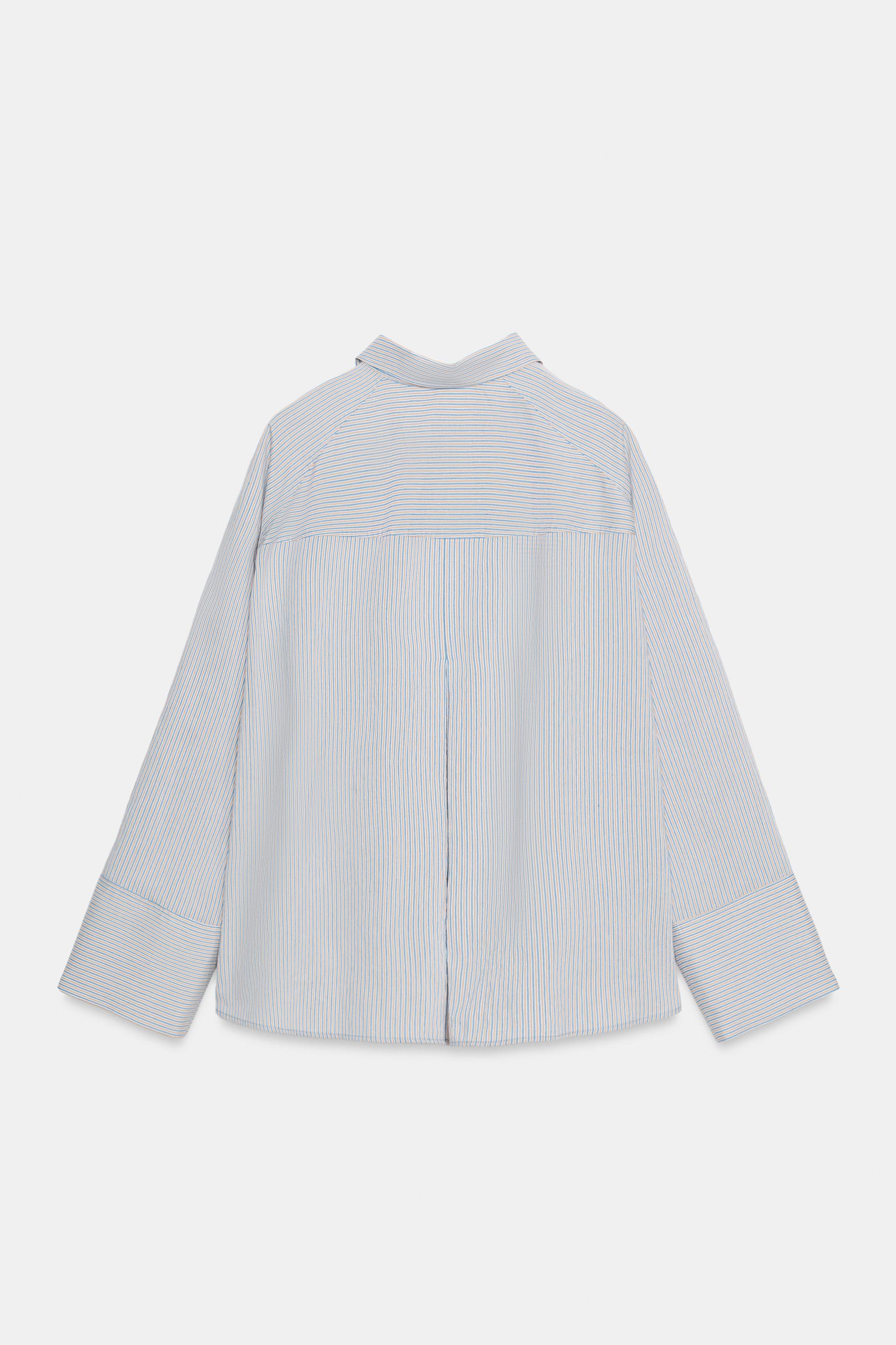 ZW COLLECTION STRIPED CROSSOVER SHIRT thumbnail 9