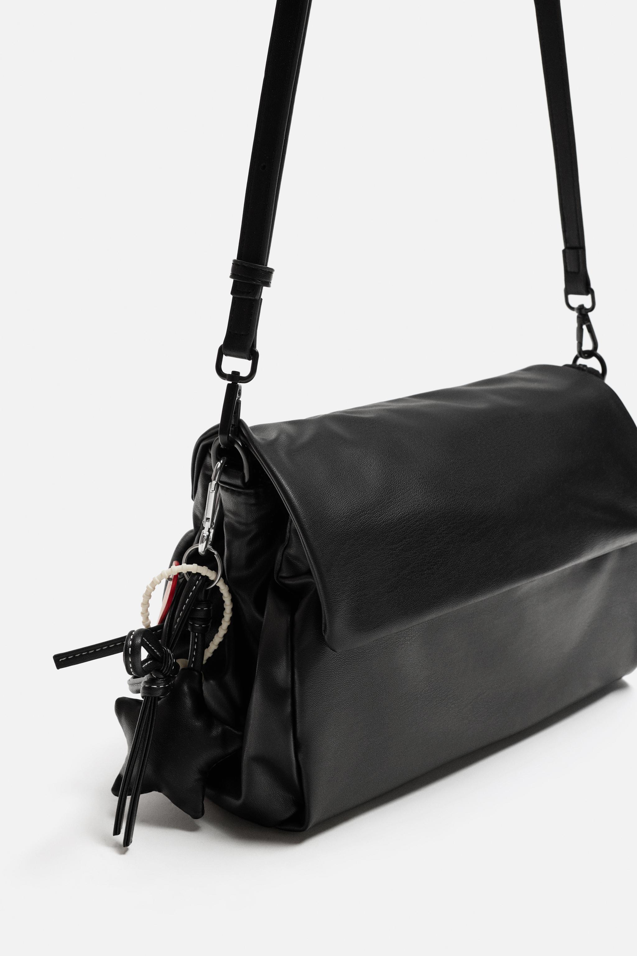 KEYCHAIN FLAP CROSSBODY BAG - Black | ZARA United States